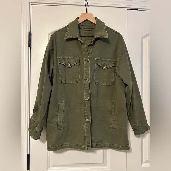 aerie Jackets & Blazers - Aerie Olive Green Oversized Utility Jacket